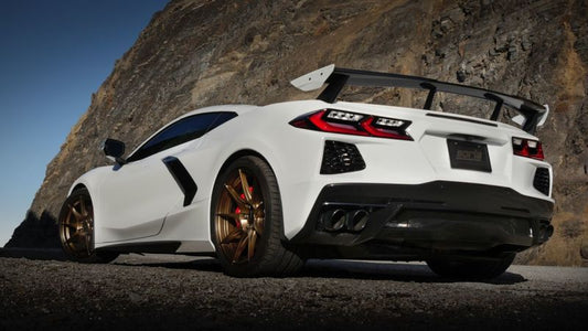 Borla 2020 Chevrolet Corvette C8 6.2L S-Type Exhaust System Dual Round Rolled A/C Black Chrome Tips - Graveyard Performance