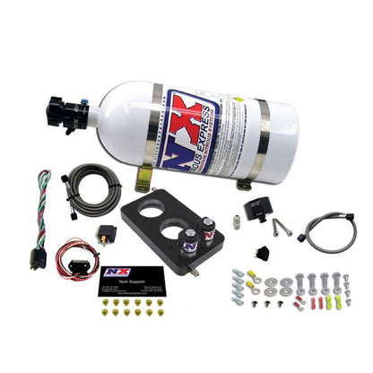 Nitrous Express 05-10 Ford Mustang 4.6L 3 Valve Nitrous Plate Kit (50-150HP) w/10lb Bottle - Graveyard Performance