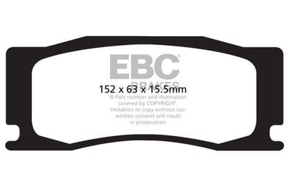 EBC 08-09 Jaguar XKR 4.2L Supercharged Bluestuff Front Brake Pads - Graveyard Performance
