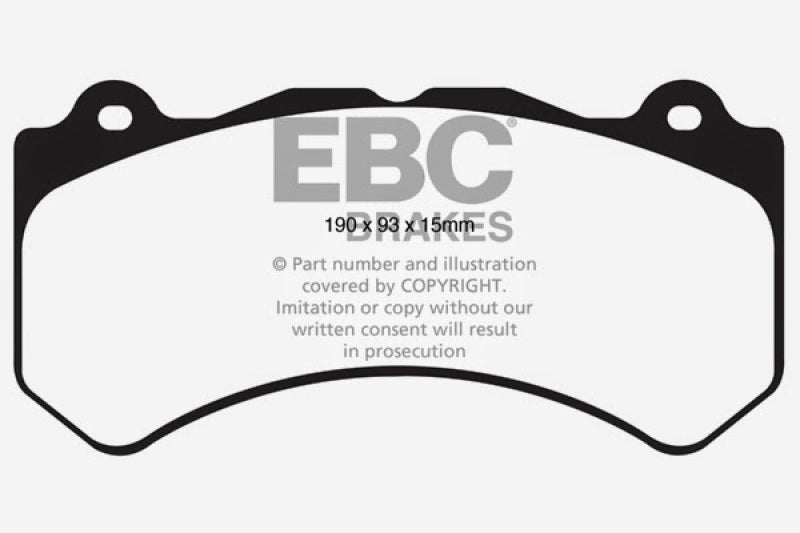 EBC 16+ Cadillac ATS-V 3.6 Twin Turbo Yellowstuff Front Brake Pads - Graveyard Performance