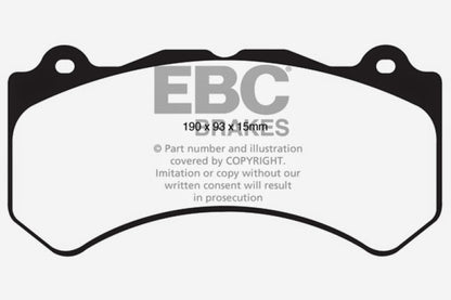 EBC 16+ Cadillac ATS-V 3.6 Twin Turbo Yellowstuff Front Brake Pads - Graveyard Performance