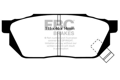 EBC 84-87 Honda Civic CRX 1.5 DX Greenstuff Front Brake Pads - Graveyard Performance