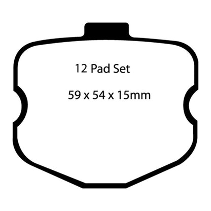 EBC 06-08 Chevrolet Corvette (C6) 7.0 (Z06) Yellowstuff Front Brake Pads - Graveyard Performance
