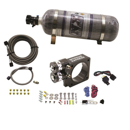 Nitrous Express 86-93 Ford Mustang GT 5.0L (Pushrod) Nitrous Plate Kit w/12lb Bottle - Graveyard Performance