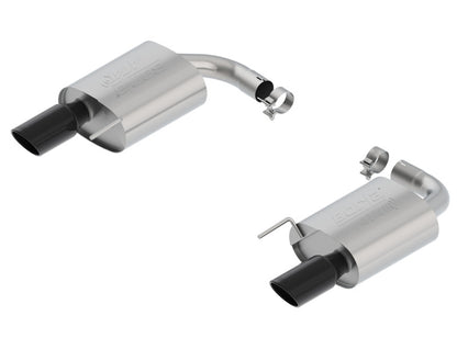 Borla Atak S Rear Section 15-17 Ford Mustang GT 5.0L V8 MT/AT 2.5in pipe 4in tip (Black Chrome) - Graveyard Performance