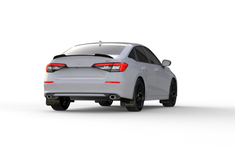 Rally Armor 22-26 Honda Civic/Civic Si/Sport Black UR Mud Flap w/Red Logo - Graveyard Performance