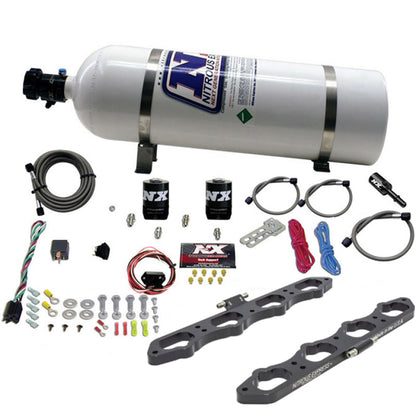 Nitrous Express Ford Coyote 5.0L V8 Nitrous Wet Port Plate Kit w/15lb Bottle - Graveyard Performance