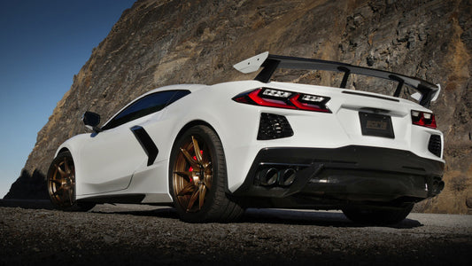 Borla 2020 Chevrolet Corvette C8 6.2 ATAK 3in Exhaust System Dual Round Rolled A/C Black Chrome Tips - Graveyard Performance