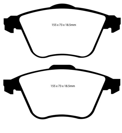 EBC 07-13 Mazdaspeed 3 2.3 Turbo Ultimax2 Front Brake Pads - Graveyard Performance