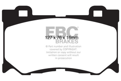 EBC 08-13 Infiniti FX50 5.0 Redstuff Front Brake Pads - Graveyard Performance