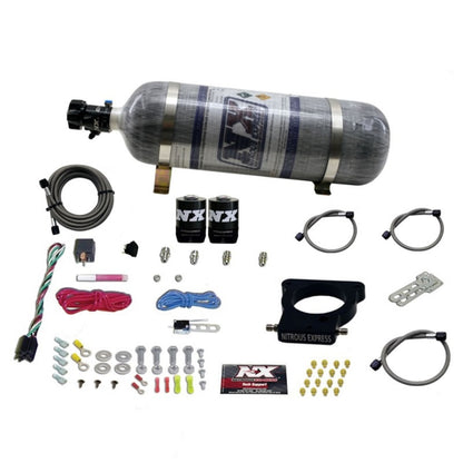 Nitrous Express GM LS 78mm 3-Bolt Nitrous Plate Kit (50-350HP) w/12lb Composite Bottle - Graveyard Performance