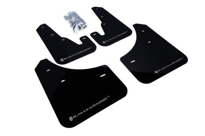 Rally Armor 04-09 Mazda3/Speed3 Black UR Mud Flap w/ Silver Logo - Graveyard Performance