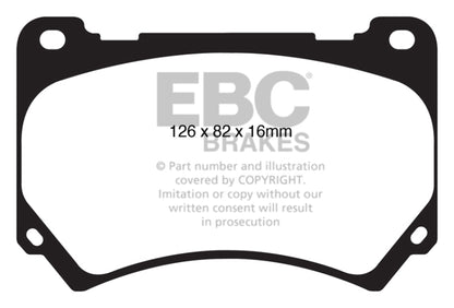 EBC 11+ Hyundai Equus 4.6 Ultimax2 Front Brake Pads - Graveyard Performance