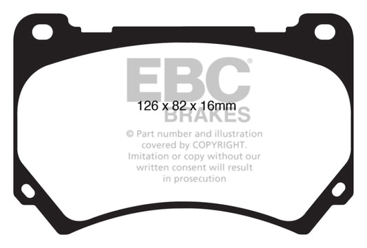 EBC 11+ Hyundai Equus 4.6 Ultimax2 Front Brake Pads - Graveyard Performance