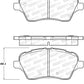 StopTech 14-18 Ford Fiesta Street Performance Front Brake Pads