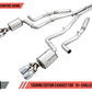 AWE Tuning 2017+ Challenger 5.7L Touring Edition Exhaust - Non-Resonated - Chrome Silver Quad Tips