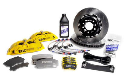 EBC Racing 15-17 Ford Fiesta (Mk7) Yellow Apollo-4 Calipers 300mm Rotors Front Big Brake Kit - Graveyard Performance