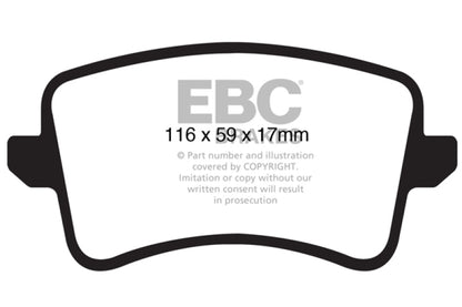 EBC 09-11 Audi A4 2.0 Turbo Greenstuff Rear Brake Pads - Graveyard Performance