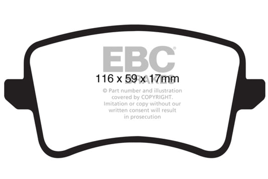 EBC 09-11 Audi A4 2.0 Turbo Greenstuff Rear Brake Pads - Graveyard Performance