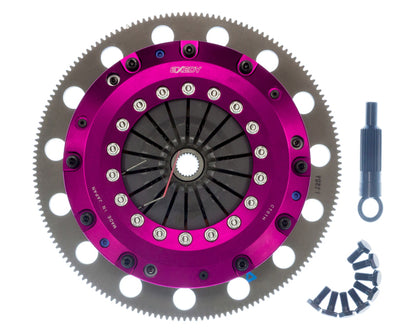 Exedy 11-16 Ford Mustang GT 5.0L Hyper Twin Cerametallic Clutch Sprung Center Disc Push Type Cover - Graveyard Performance