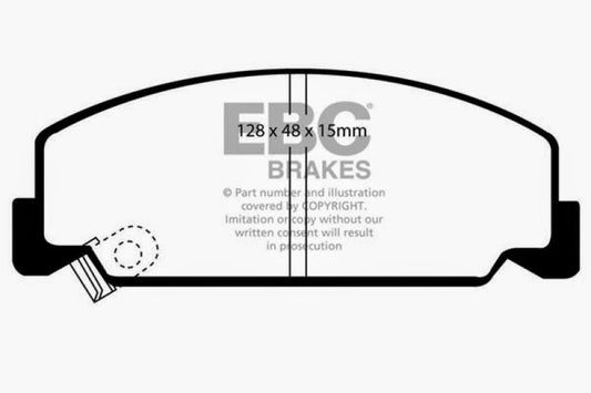 EBC 93-95 Honda Civic Coupe 1.5 DX Yellowstuff Front Brake Pads - Graveyard Performance