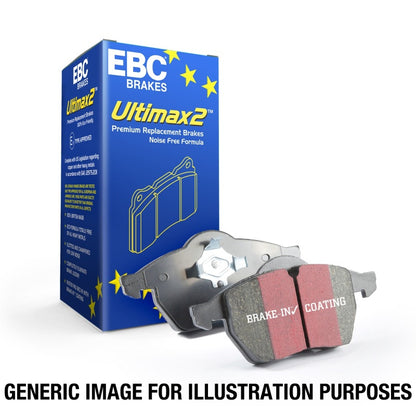 EBC 06-13 Audi A3 2.0 Turbo (Girling rear caliper) Ultimax2 Front Brake Pads - Graveyard Performance
