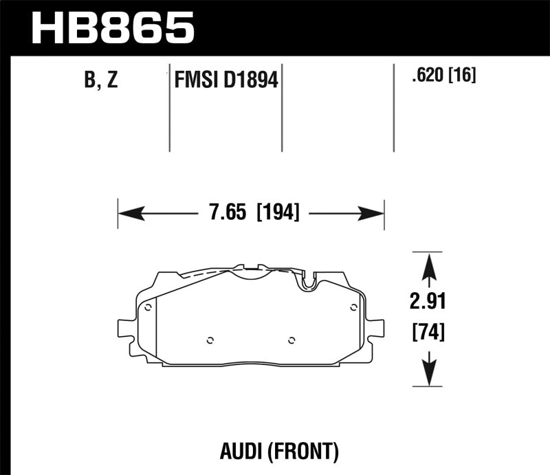 Hawk 18-19 Audi S5 HPS 5.0 Front Brake Pads - Graveyard Performance
