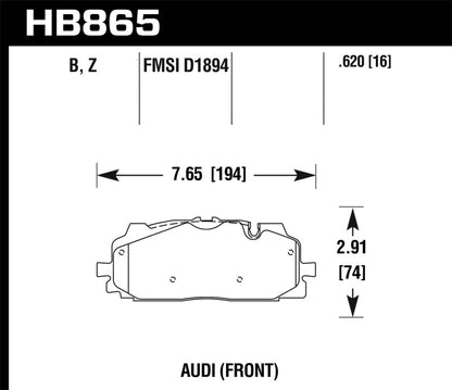 Hawk 18-19 Audi S5 HPS 5.0 Front Brake Pads - Graveyard Performance