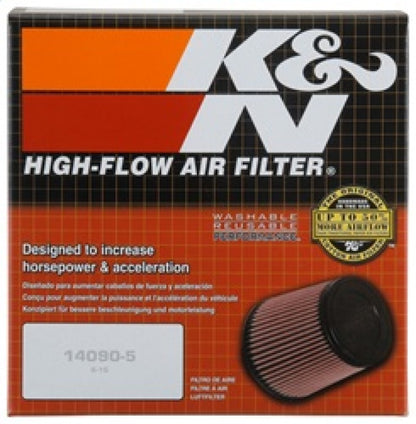 K&N Universal Rubber Filter 5in Flange ID x 6.5in Base OD x 4.5in Top OD x 4.125in Height - Graveyard Performance