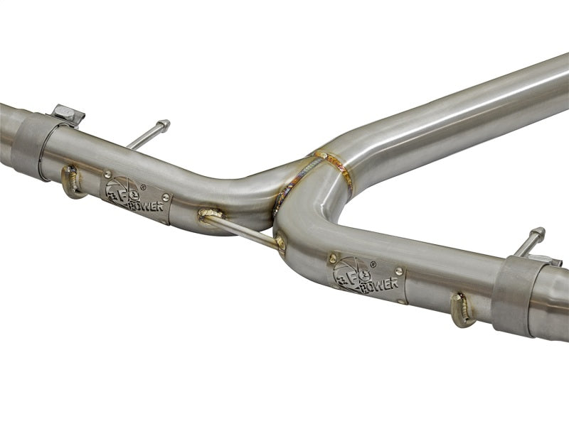 aFe POWER Takeda 16-17 Honda Civic I4-1.5L (t) 2.5-2.25in 304 SS CB Dual-Exit Exhaust Blue Tips - Graveyard Performance