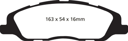 EBC 13-14 Ford Mustang 3.7 (A/T+Performance Pkg) Yellowstuff Front Brake Pads - Graveyard Performance