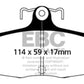 EBC 87-93 Ford Mustang 5.0 Yellowstuff Rear Brake Pads