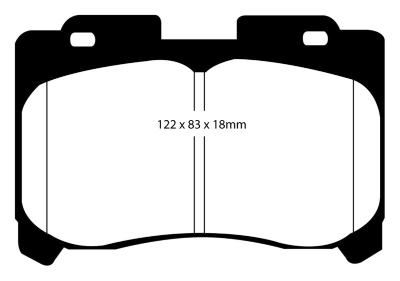EBC 93-98 Toyota Supra 3.0 Twin Turbo Yellowstuff Front Brake Pads - Graveyard Performance