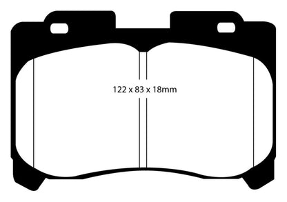 EBC 93-98 Toyota Supra 3.0 Twin Turbo Yellowstuff Front Brake Pads - Graveyard Performance
