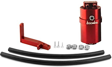 Boomba Racing Stage 2 Oil Catch Can Kit (PCV) Red - Subaru WRX 2015+