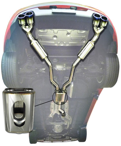 Injen 10-13 Hyundai Genesis Coupe 2.0L(t) 4cyl SS Exhaust w/ 76mm Y-Pipe Resonator/Molded SS Flanges - Graveyard Performance