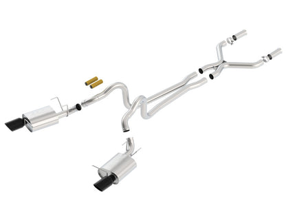 Borla 2011-2012 Mustang GT 5.0L Black Chrome 4.5in Rd Tip ATAK Catback Exhaust - Graveyard Performance