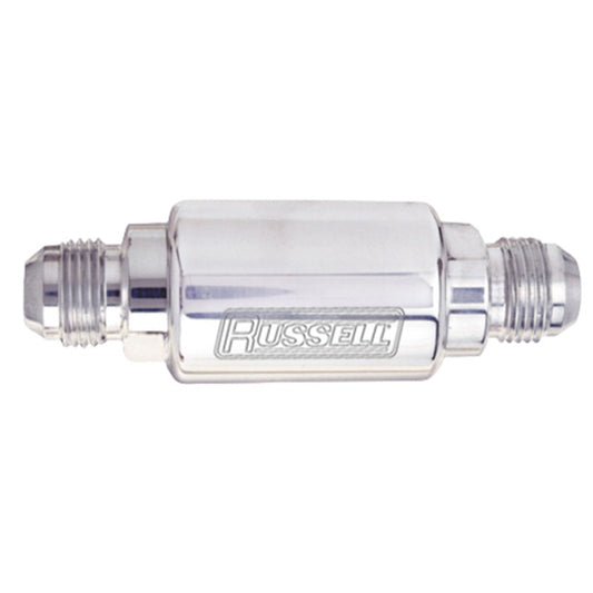 Russell Performance Polished Alum. (3-1/4in Length 1-1/4in dia. -8 x 3/8in male NPT inlet/outlet)