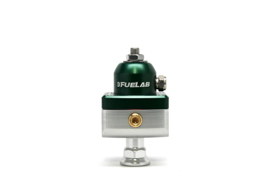 Fuelab 575 Carb Adjustable Mini FPR Blocking 4-12 PSI (1) -6AN In (2) -6AN Out - Green