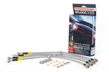 Goodridge 11/92-01 Subaru Impreza (2wd/4wd w/Rear Disc) Stainless Steel Brake Line Kit - Graveyard Performance