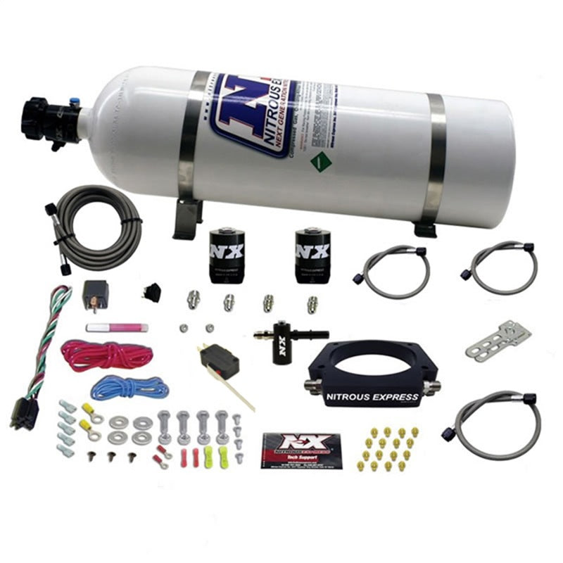 Nitrous Express LT2 C8 Nitrous Plate Kit (50-300HP) w/15lb Bottle - Graveyard Performance