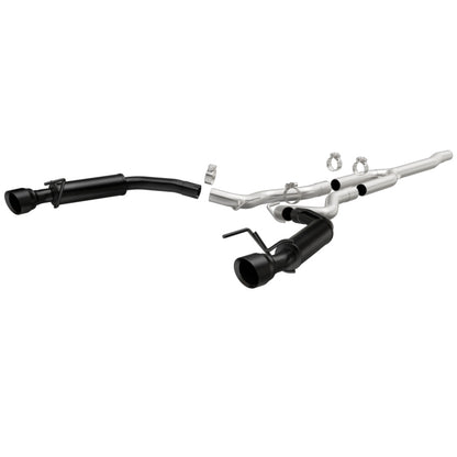 MagnaFlow Cat-Back 15-16 Ford Mustang 2.3L L4 Competition SS 3in Dual Split Rear 4.5in Black Tips - Graveyard Performance