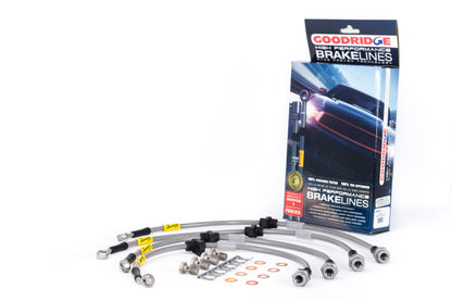 Goodridge 99-00 Honda Civic Si (w/Rear Disc) Stainless Steel Brake Line Kit - Graveyard Performance
