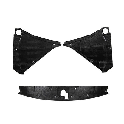 Seibon 09-10 Nissan GT-R R35 Carbon Fiber Cooling Plate - Graveyard Performance