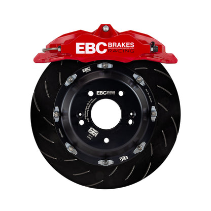EBC Racing 11-18 Ford Focus ST (Mk3) Red Apollo-4 Calipers 355mm Rotors Front Big Brake Kit - Graveyard Performance