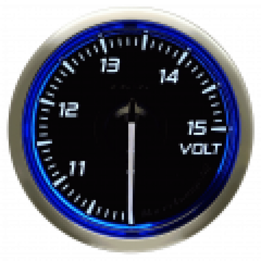 DEFI Racer Gauge N2 52mm Volts 10-15V Blue