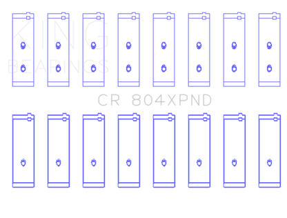 King Ford 260ci / 289ci / 302 5.0L Windsor - Doweled (Size STD) Performance Rod Bearing Set - Graveyard Performance