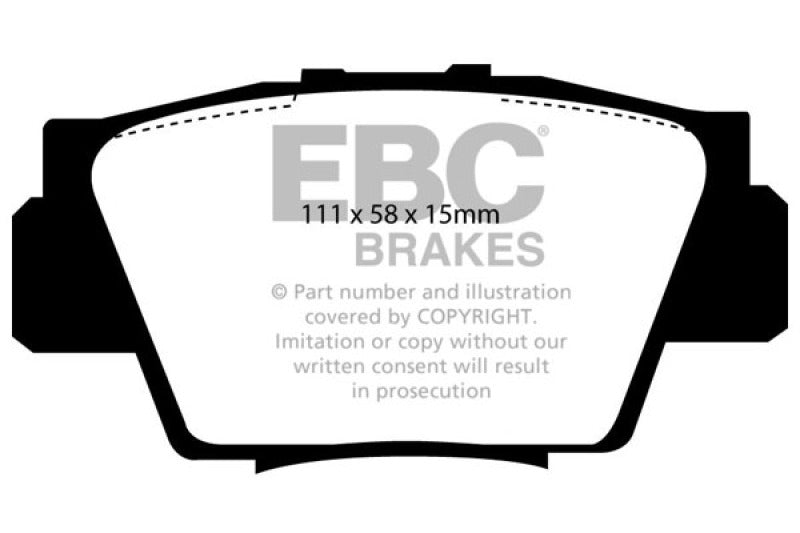 EBC 91-96 Acura NSX 3.0L Bluestuff Rear Brake Pads - Graveyard Performance