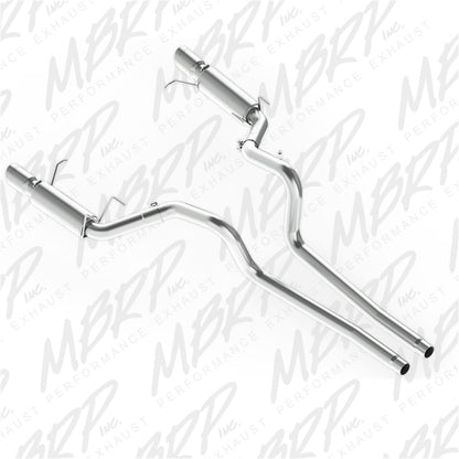MBRP 11-14 Ford Mustang GT 5.0L Dual Split Rear Race Version AL 3in Cat Back Exhaust System - Graveyard Performance