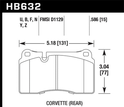 Hawk 2007-2015 Volkswagen Tourareg Base/V6/V6-Sport/TDI HPS 5.0 Performance Rear Brake Pads - Graveyard Performance